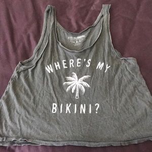 Amuse Society WHERE’S MY BIKINI Tank Top - S